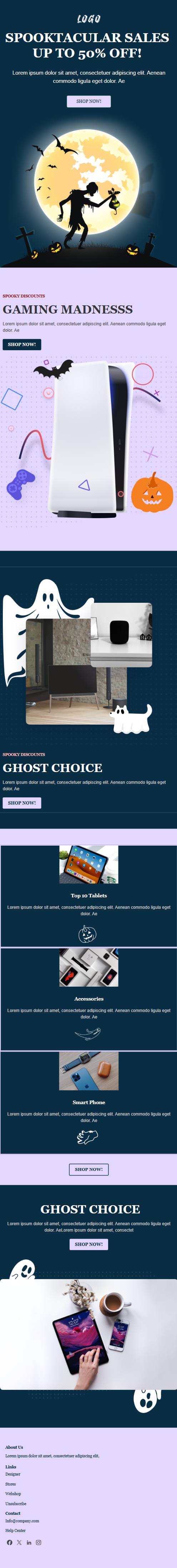 Holiday sale email template preview