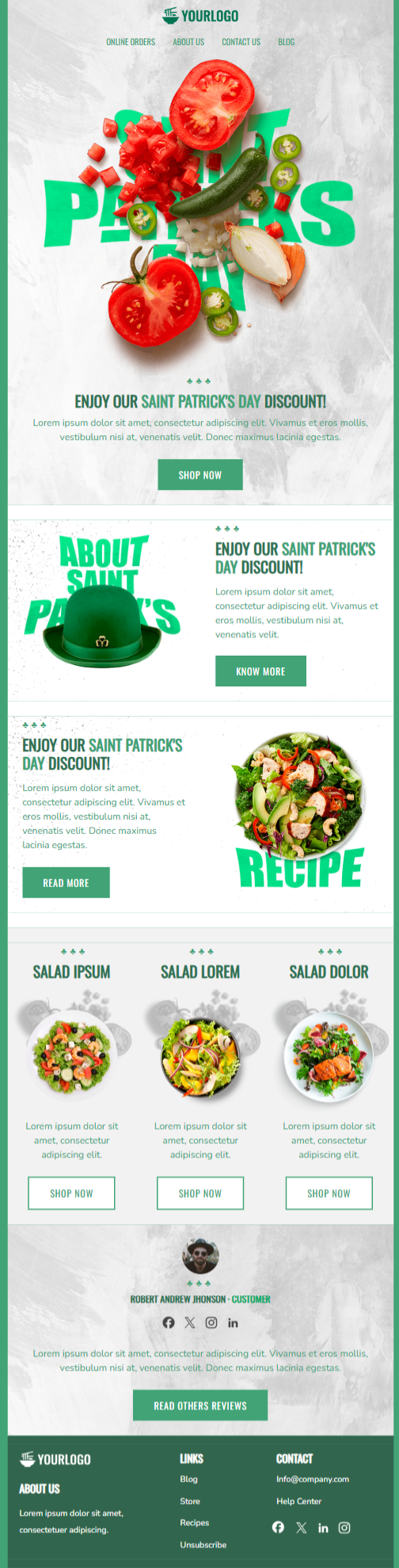 Fresh market email template preview