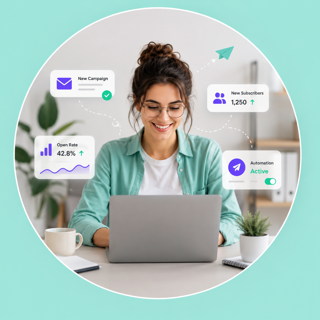 Analytics customer testimonial avatar