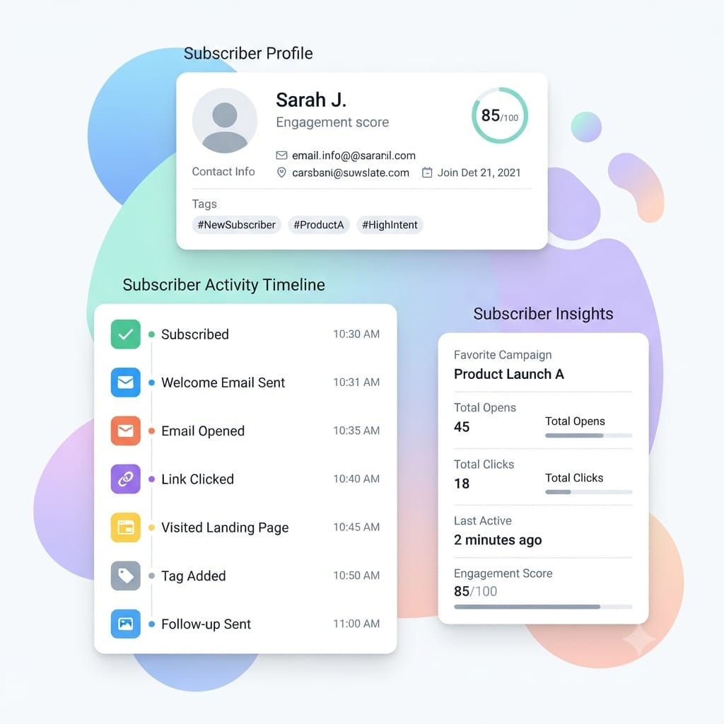 Email performance tracking dashboard